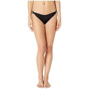 Isabella Rose Womens Bow Tie Tab Maui Black Bikini Bottoms Size Small